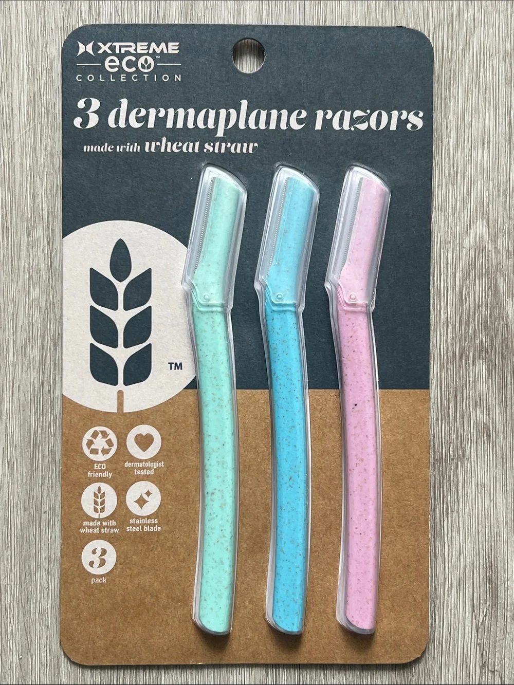 Xtreme Eco Collection (3-Pack) Safety Razors in Mint, Blue & Pink